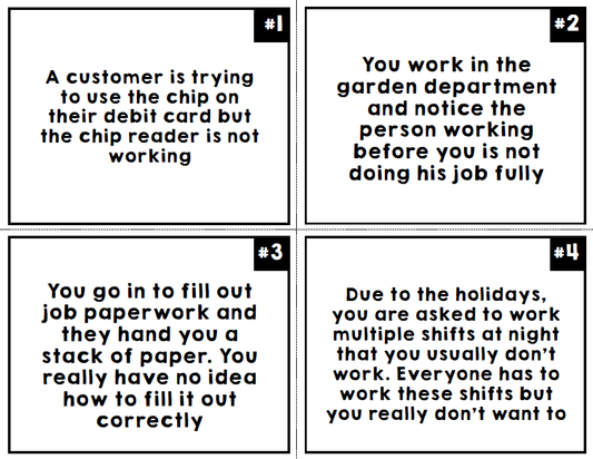 Life Skills - Job Skills - Workplace Social Skills - Task Cards - Vocational