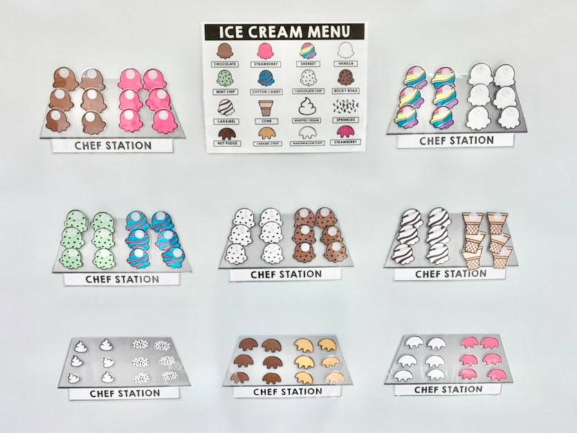 Life Skills - Interactive Bulletin Board - Complete the Ice Cream Order