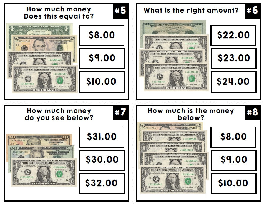 Life Skills - Money - Task Cards - Math