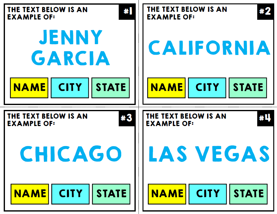 Life Skills - Reading - Writing - Math - Personal Information - Task Cards