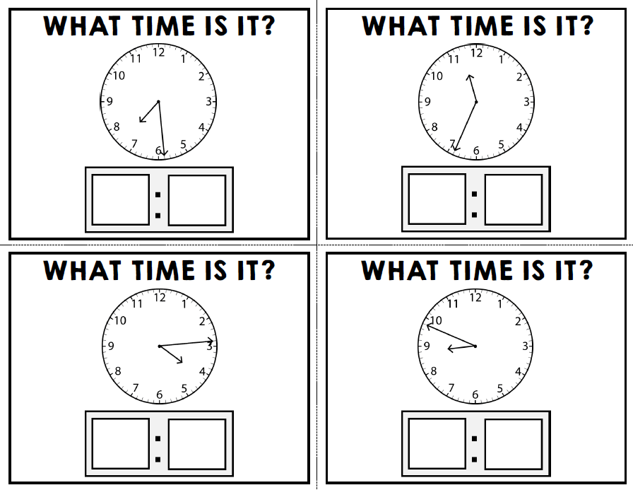 Life Skills - Task Cards - Time - Telling Time - Special Education - Unit Three