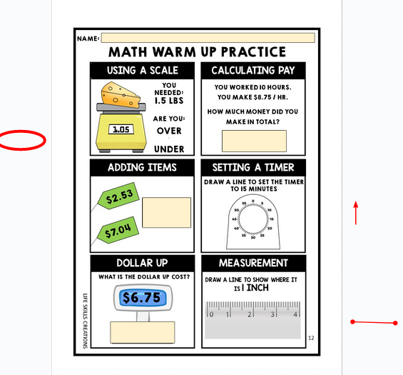 Math Warm Up - Life Skills - Daily Work - GOOGLE Bundle