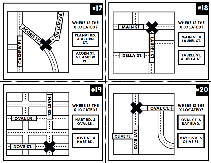 Life Skills Reading - Road Intersections Task Cards