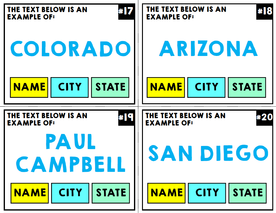 Life Skills - Reading - Writing - Math - Personal Information - Task Cards