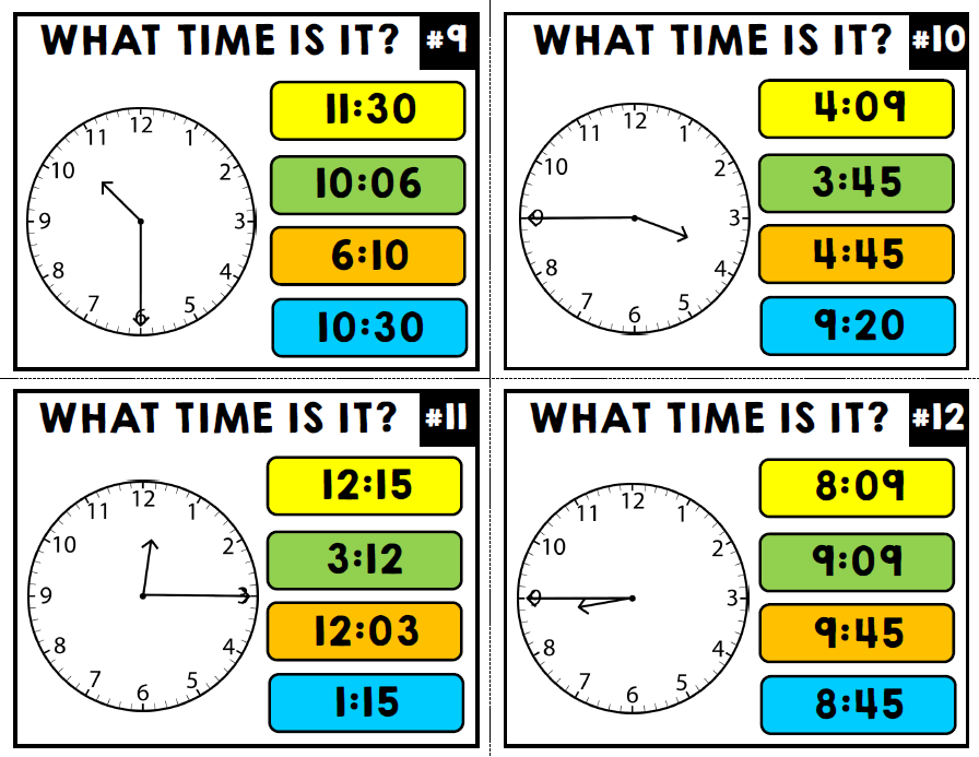 Life Skills - Task Cards - Telling Time - Special Education - Unit Two