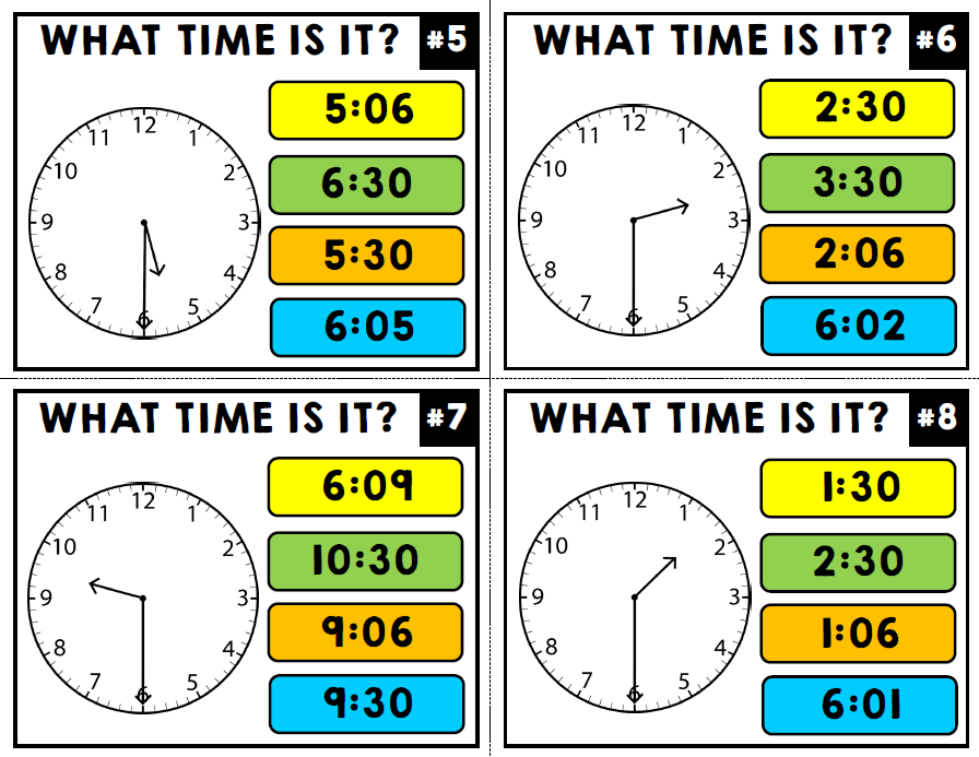 Life Skills - Task Cards - Telling Time - Special Education - Unit One