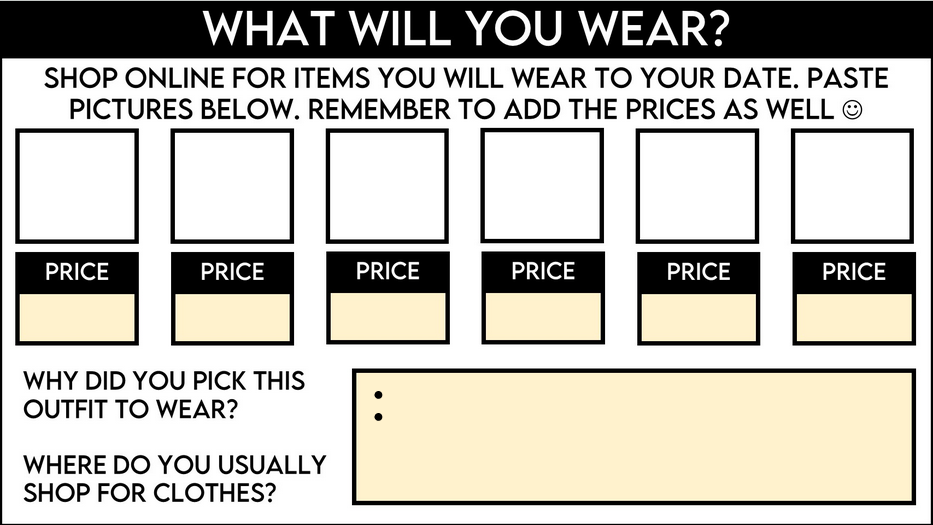 Planning the Perfect Date Google Slides Activity