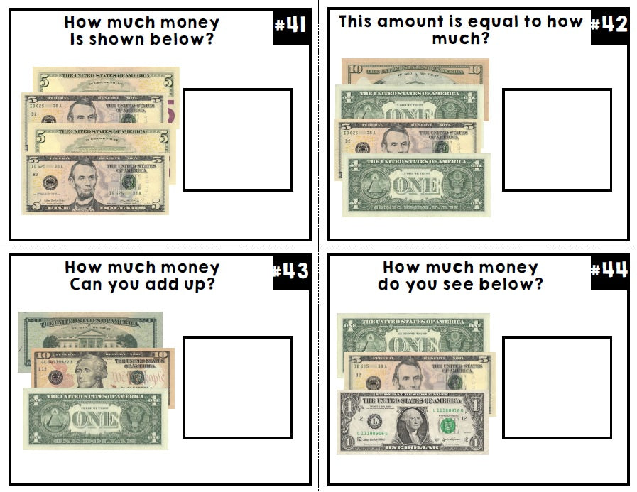 Life Skills - Money - Task Cards - Math