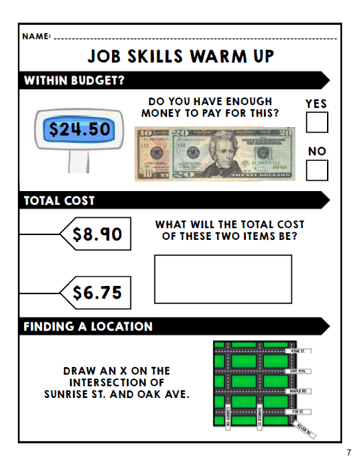 Job Skills - Life Skills Warm Ups - Vocational Skills - BUNDLE # 2