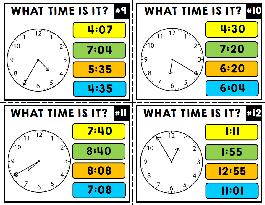 Life Skills - Task Cards - Telling Time - Special Education - Unit Two