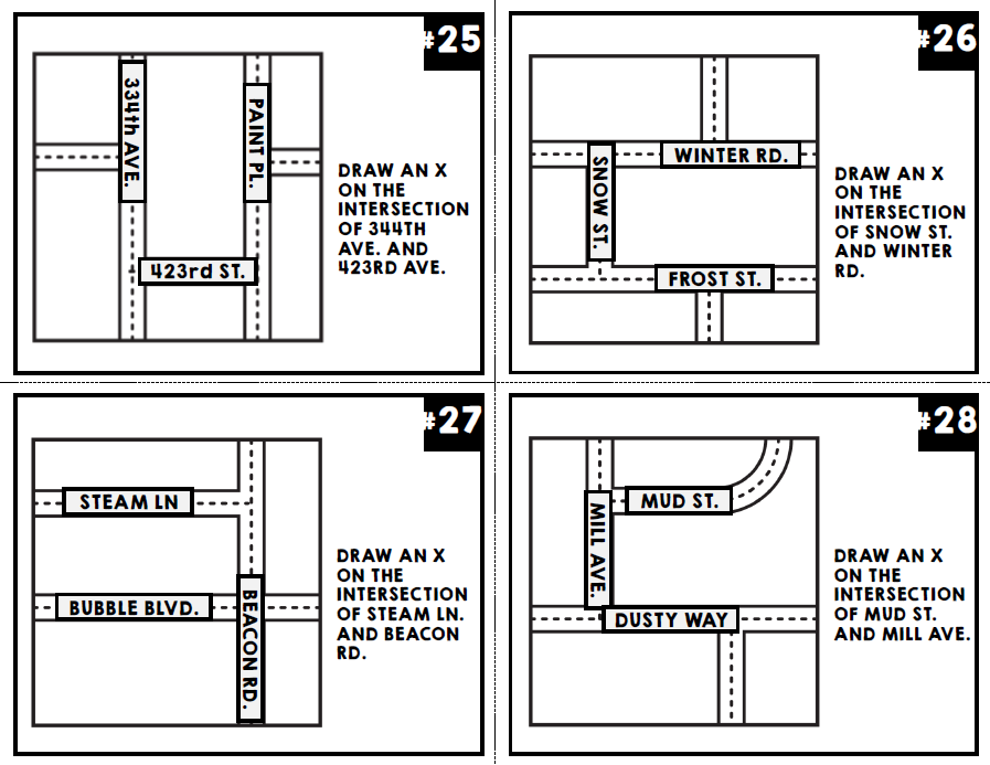 Life Skills Reading - Road Intersections Task Cards
