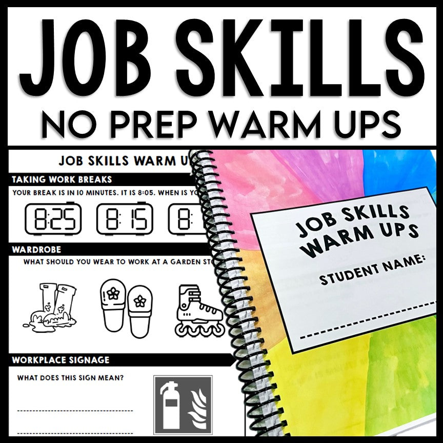 Job Skills - Life Skills Warm Ups - Vocational Skills - BUNDLE # 2