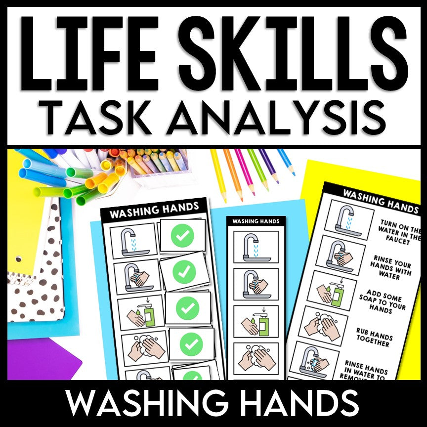 Life Skills - Visual Task Analysis - Washing Hands - Special Education