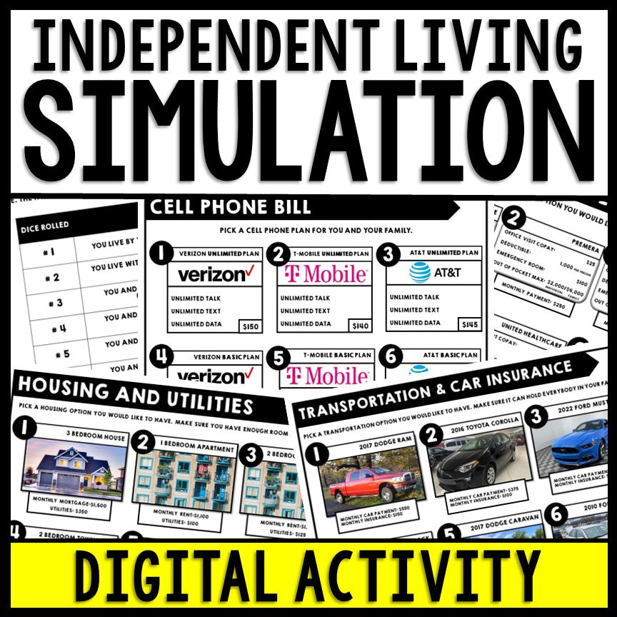 Life Skills - Game of Life - Real World Budget Practice - Math - GOOGL