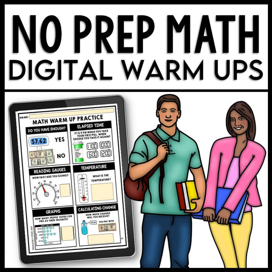 Math Warm Up - Life Skills - Daily Work - GOOGLE Bundle