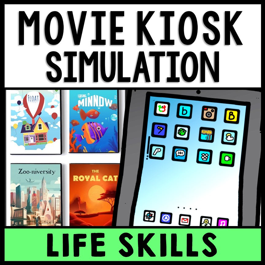 Life Skills - Movie Rental Kiosk Simulation - CBI - Special Education
