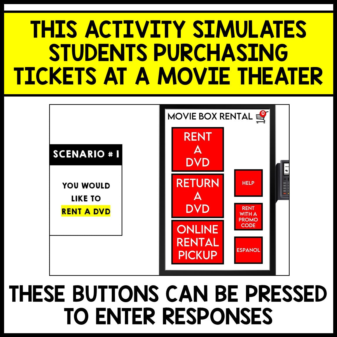 Life Skills - Movie Rental Kiosk Simulation - CBI - Special Education