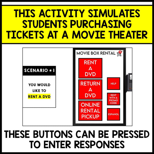 Life Skills - Movie Rental Kiosk Simulation - CBI - Special Education