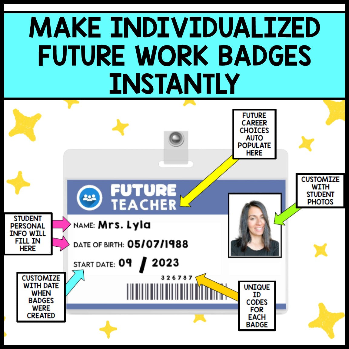 Job Skills - ID Badge Bulletin Board - CBI - Career - Work Based Learning