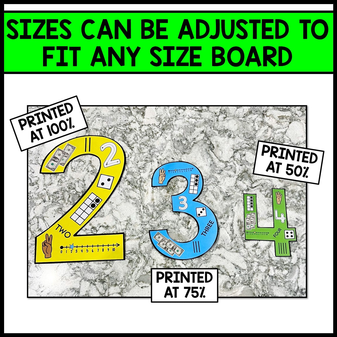 Subitizing Numbers Bulletin Board