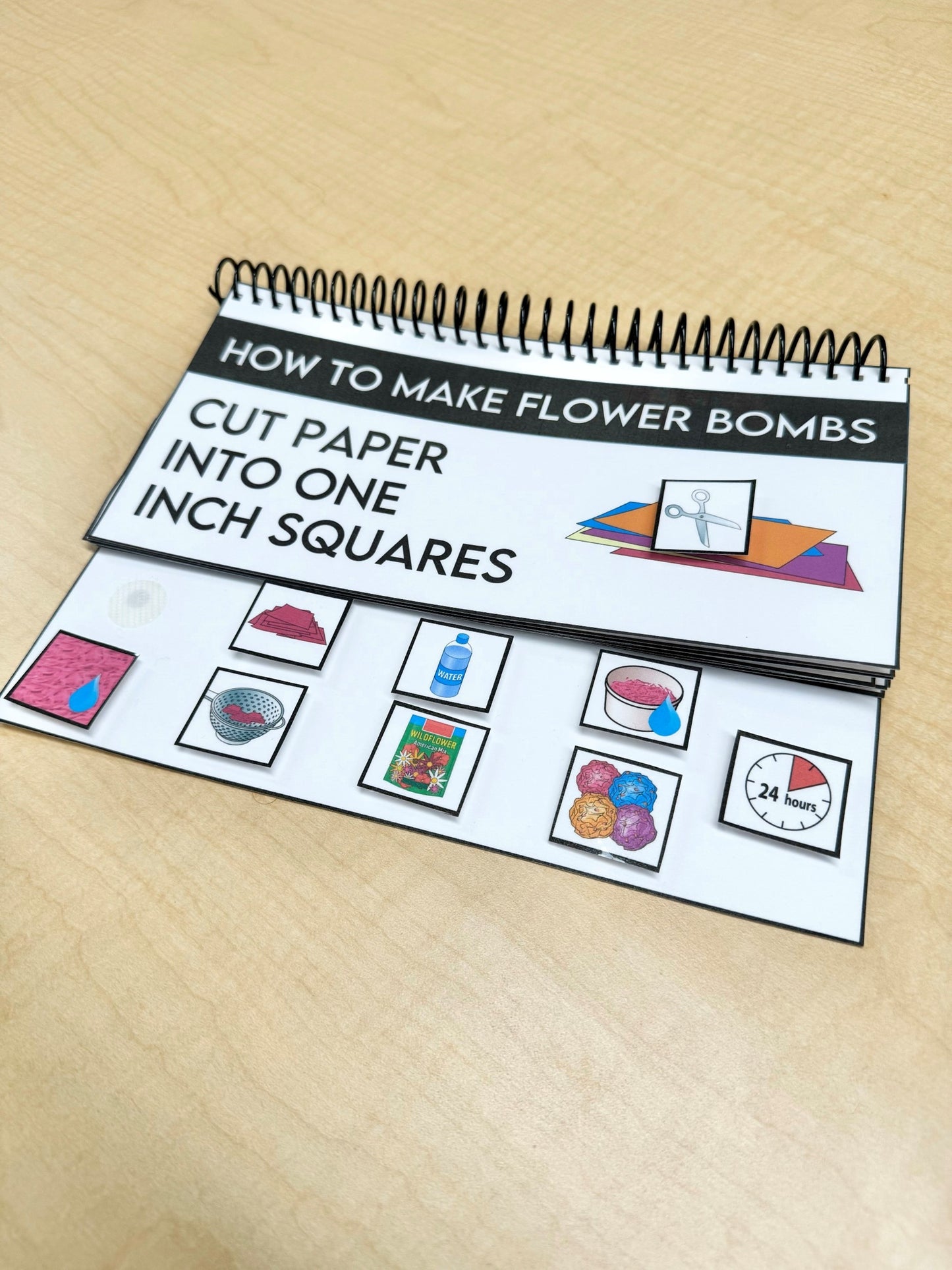 Seed Bomb Visual Recipe - Task Analysis - Autism - Life Skills