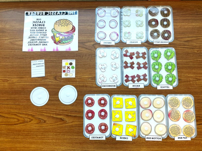 Life Skills - Interactive Bulletin Board - Complete the Burger Order