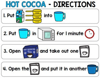 Visual Recipes - Life Skills - GOOGLE - Hot Cocoa - Autism - January - Cooking