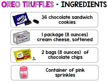 Visual Recipes - Life Skills - Valentine's Day Oreo Truffles - GOOGLE - Autism