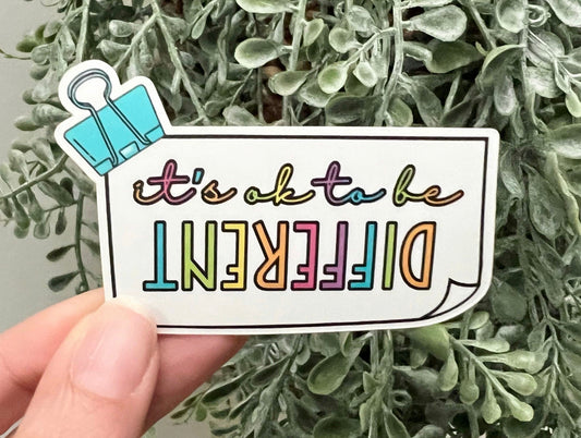 It's Okay to be Different Vinyl Sticker