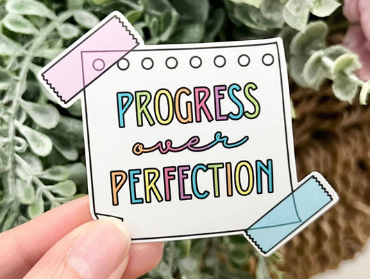 Progress Over Perfection Vinyl Sticker