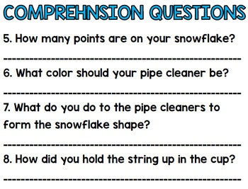 Winter - Science - Crystal Snowflakes - STEM - Special Education