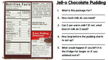 Life Skills - Reading - Cooking - Food Prep Directions - Special Ed - Unit Two