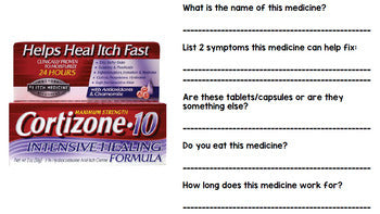 Life Skills - Special Education - Medicine Labels - Reading - Writing - Unit 2