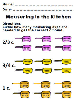 Life Skills Real World Math: Measuring Cups, Recipes and Cooking. Unit One