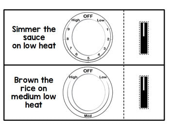 Life Skills - Reading - Cooking - Using a Stove - Recipe - Food Prep Directions