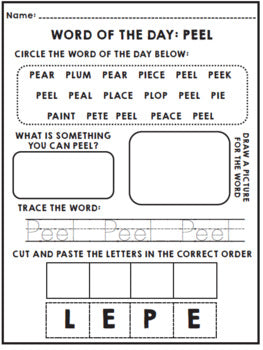 Life Skills - Cooking Vocabulary - Reading Worksheets
