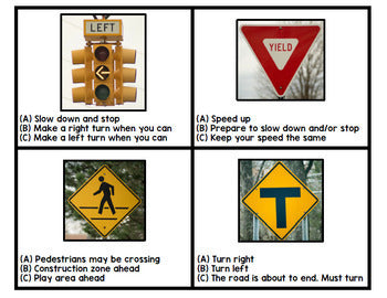 Life Skills Reading and Math: Road Signs + Driving Safety BUNDLE