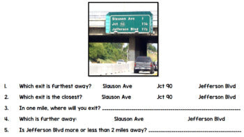 Life Skills Reading and Math: Road Signs + Driving Safety BUNDLE