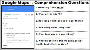 Life Skills Reading and Writing: Using Google Maps and Directions, Unit 2