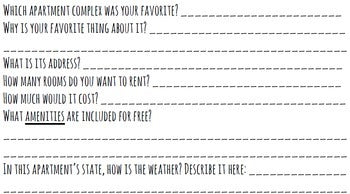 Life Skills Reading + Math: Apartment Hunting - Moving Out!