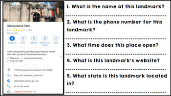 Life Skills Reading and Writing: Google Maps BUNDLE PACK