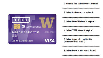 Life Skills Reading and Writing: Credit + Debit Cards - Unit 1