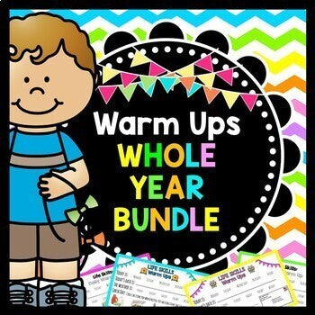 Life Skills Warm Ups: WHOLE YEAR BUNDLE - Special Education - Life Skills