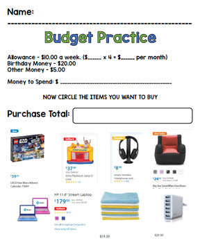 Life Skills Reading and Math: BUDGETS Bundle