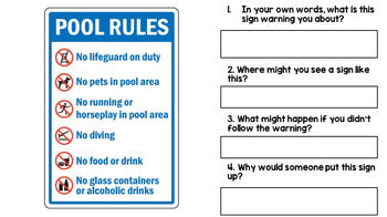 GOOGLE DRIVE + GOOGLE CLASSROOM: Life Skills Reading Community and Safety Signs