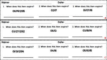 IEP Goal Assessments - PRINT & GO - Special Education - Life Skills - Unit 3