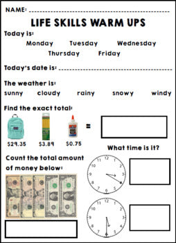 Back to School Bundle - Life Skills - Special Education - Math - Reading