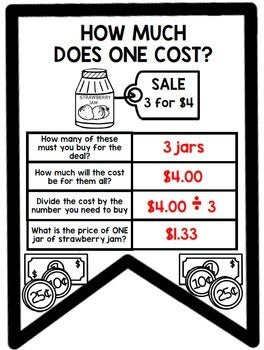 Life Skills Grocery Shopping: Figuring Out Grocery Prices {Craftivity}