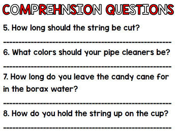 Google Drive: Christmas Candy Cane Ornament Procedural Write - Special Education