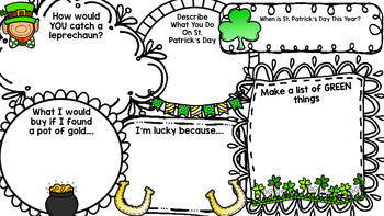 St. Patrick's Day Literacy - Special Education - Print & Go - Life Skills - ELA